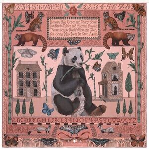 Sabina Savage Butterfly Panda silk scarf